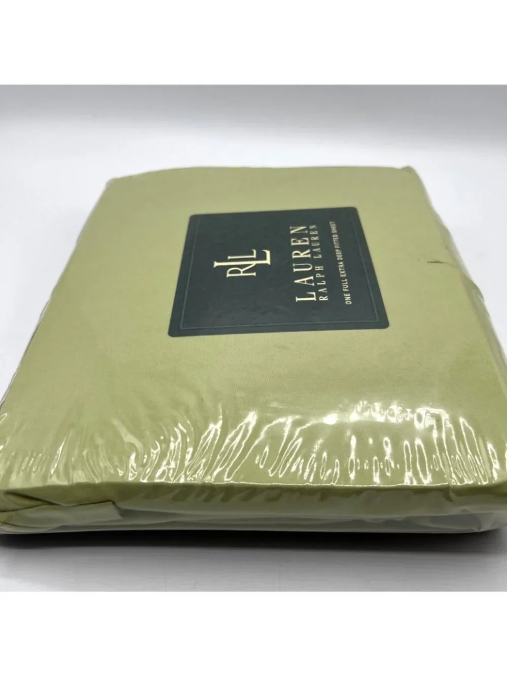 Ralph Lauren Full Fitted Sheet Extra Deep Honey Dew Green Cotton
